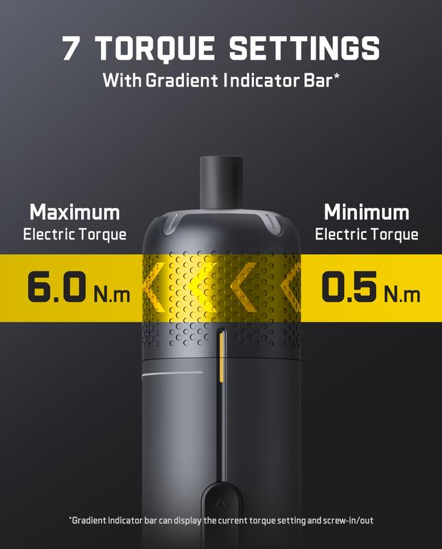 Electric Screwdriver, Cordless Screwdriver Set, 7 Torque Settings, 0.5 to 6N.m, 20 Magnetic Bits