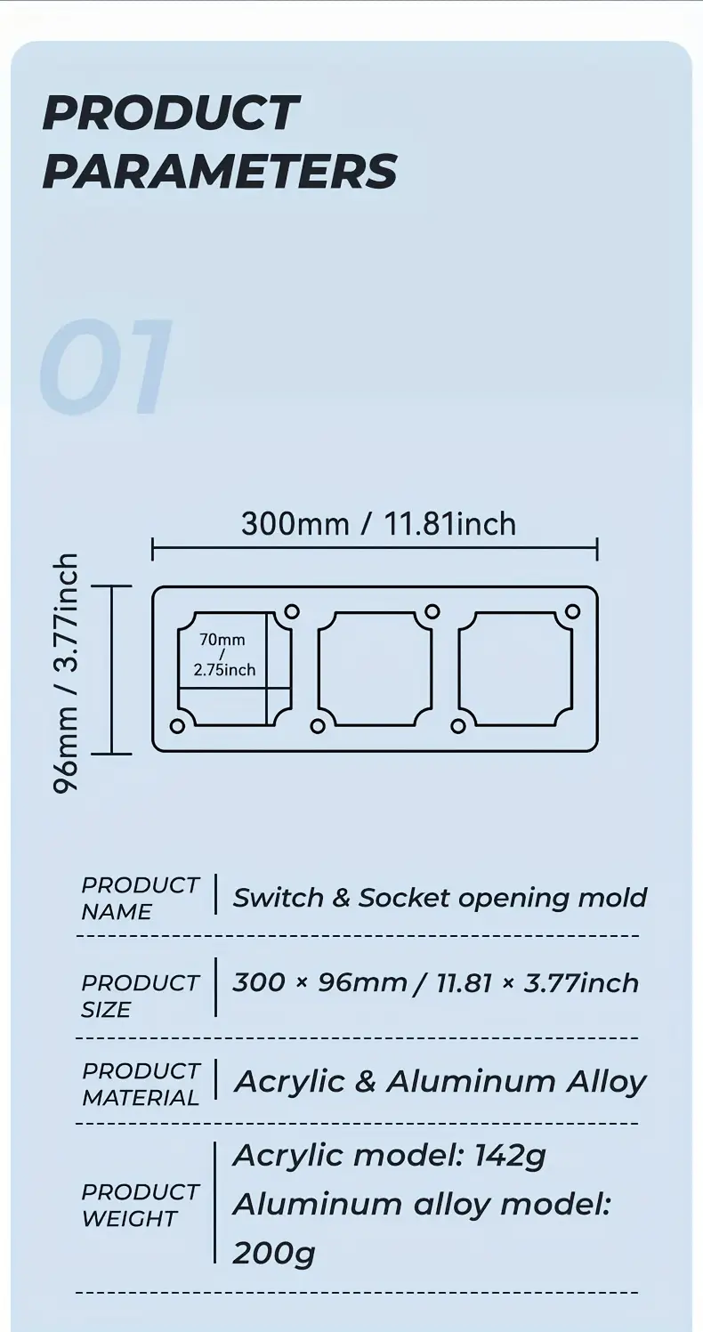  木工工具套装 - 86盒开关插座开孔模具，加厚适用于国家标准使用 详情 7