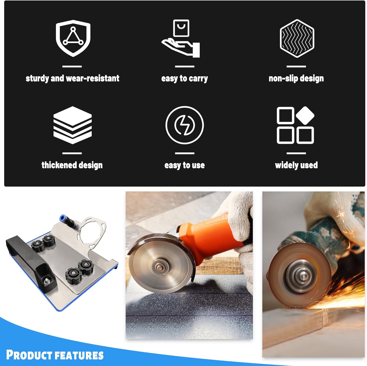 Angle Grinder Stand for Tile 45°Chamfer Cutting