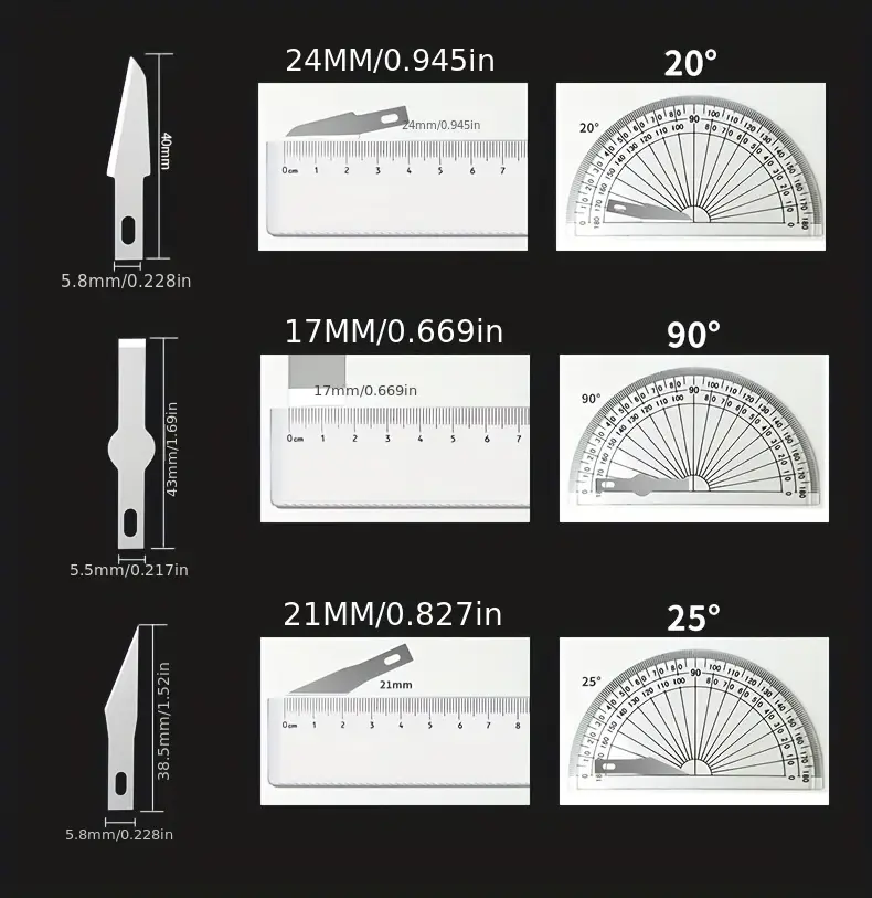 13pcs metal carving knife pen art seal cutting manual combination paper cuttings non slip gadget diy precision repair tool details 10