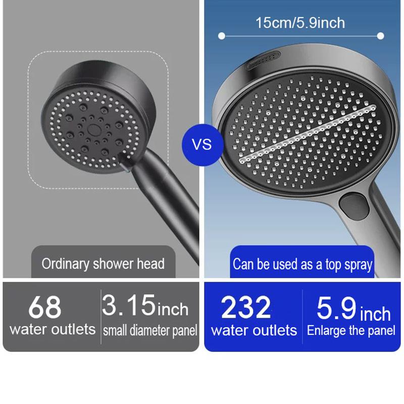 Shower Head Hose&Bracket,Shower Head Set With 1.5m Hose,Bathroom Shower Equipment