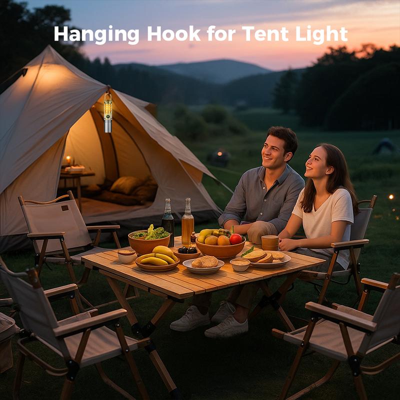 Rechargeable LED Flashlight with 360° Camping Lantern – Super Bright, Long Range Flashlight