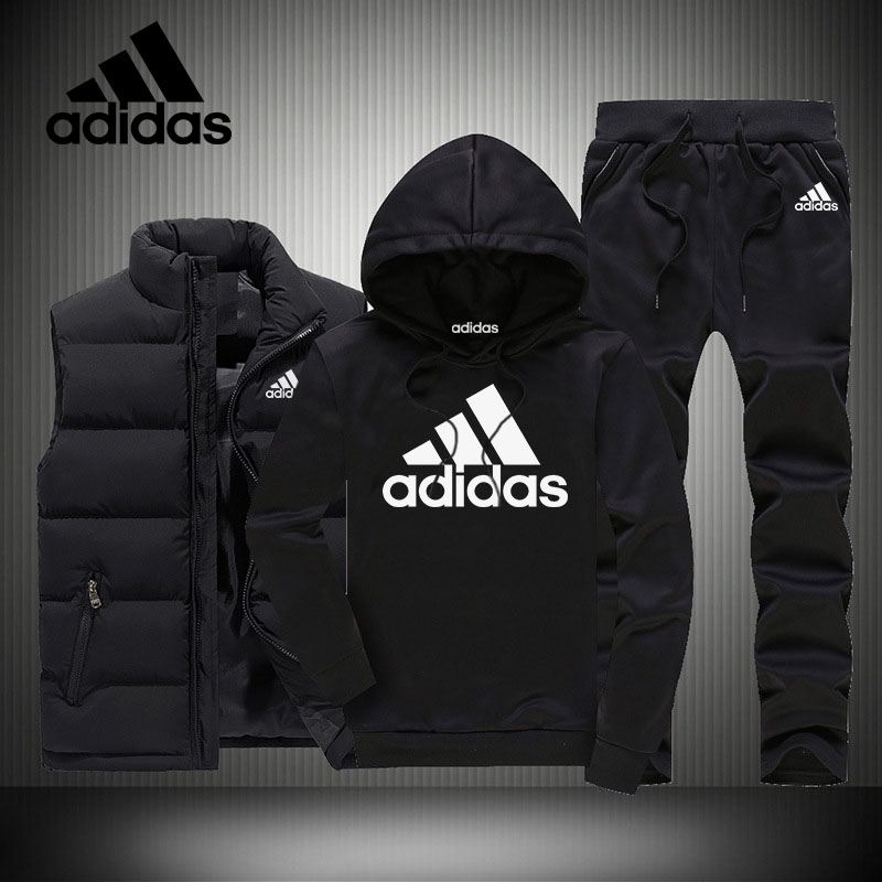 Trzyczęściowy kombinezon rekreacyjny Adidas® dla mężczyzn