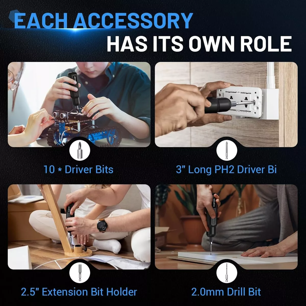 PAINTRON 250RPM Powerful Motor Electric Screwdriver Set