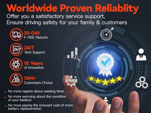 Product Introduction of ANCEL BM200 12V Car Battery Tester, Bluetooth 4.2 Auto Battery Load Analyzer for Lithium & Lead-Acid Batteries with Cranking Charging Test Alarm Record Voltage History 19