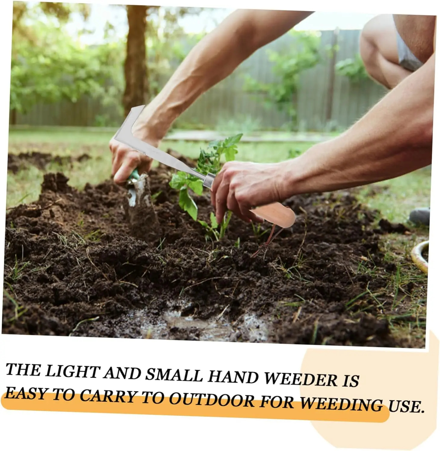 2026 New Crack Weeder Tool Crevice Cleaning Tool 12" Stainless Steel Manual grass Puller Tool Beech Wood Handle for Sidewalk Driveways Patio Paver Narrow and Wall Gaps