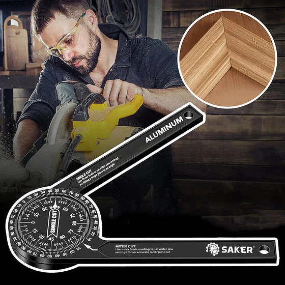 📏 7-inch Aluminum Miter Saw Protractor | Precision Angle Finder