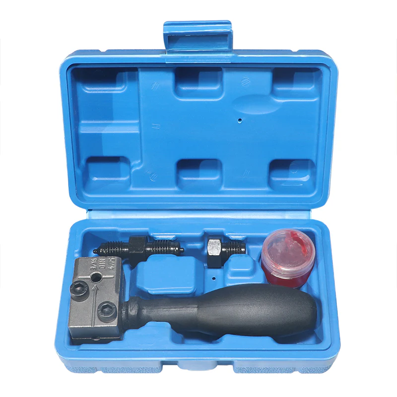 Universal brake pipe flaring tool set