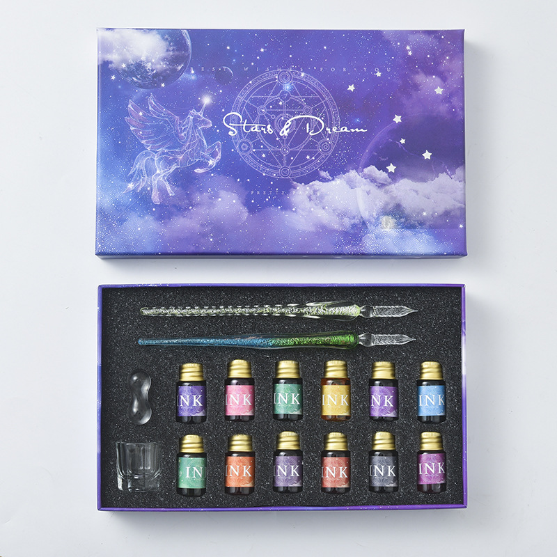 Glowing Ink Set + Glass Pen (🔥Last Day Special Sale 38% OFF🔥)