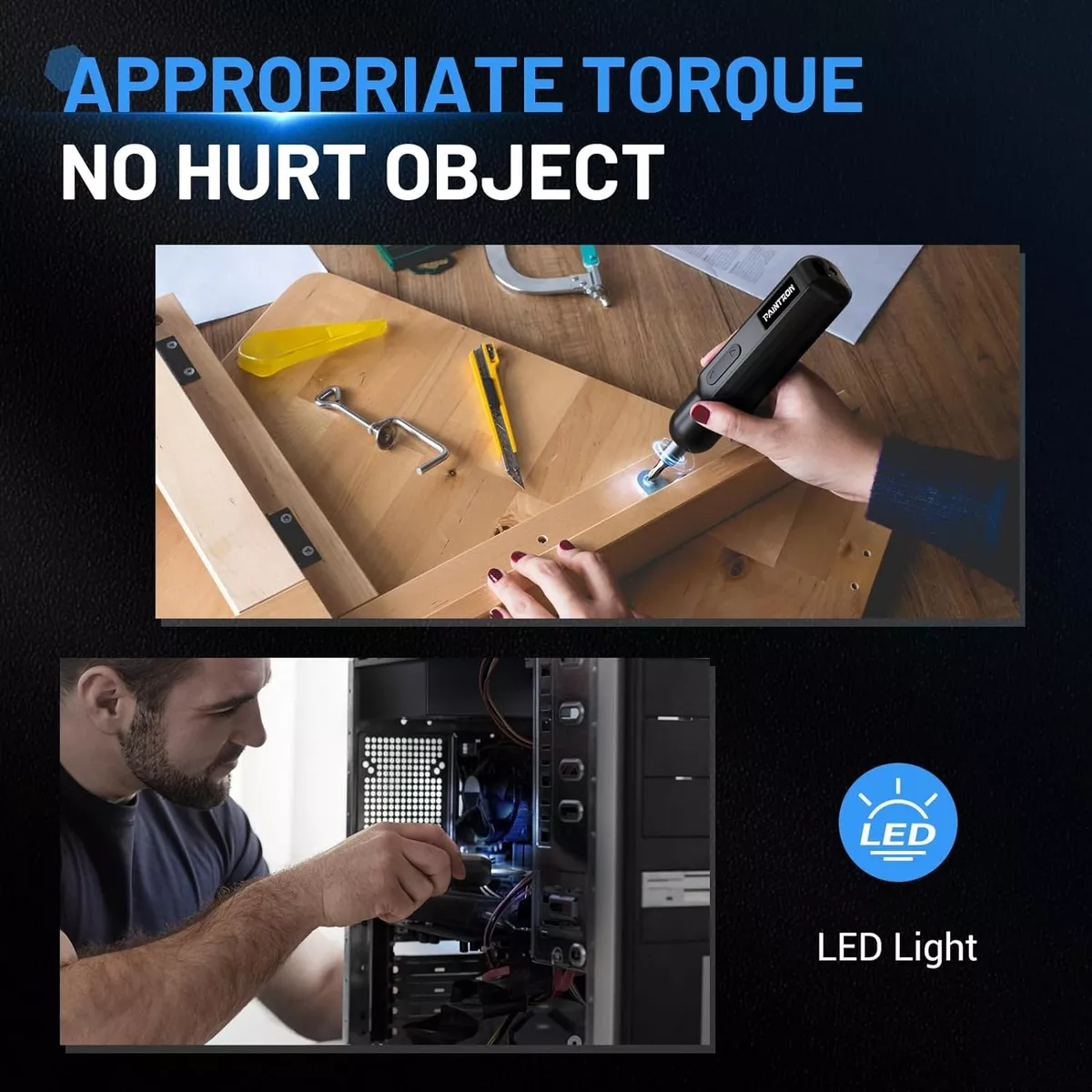 PAINTRON 250RPM Powerful Motor Electric Screwdriver Set