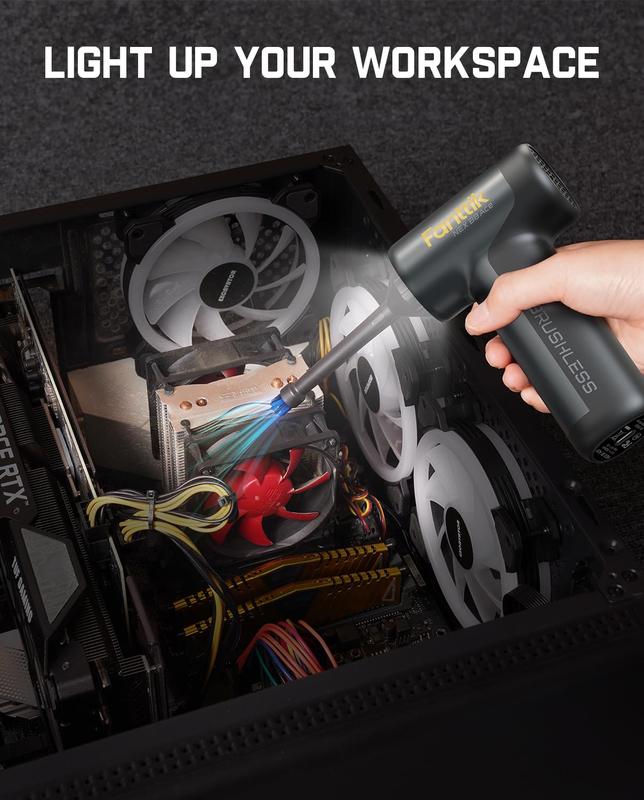 Fanttik B8 Ace Electric Air Duster with 110,000 RPM Brushless Motor and 100 m/s Max Blowing Speed Portable Blower Springtok