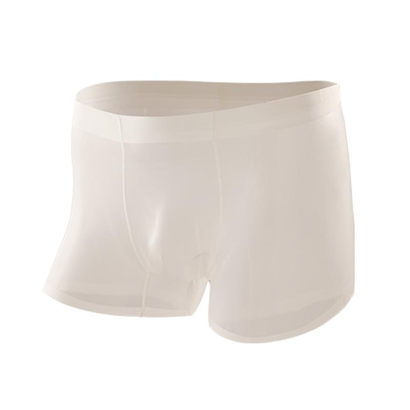 Men's Ultra-Thin Cooling Boxer Briefs Lightweight Microfiber Underwear Breathable No-Show Design Summer Comfort Birthday Gift