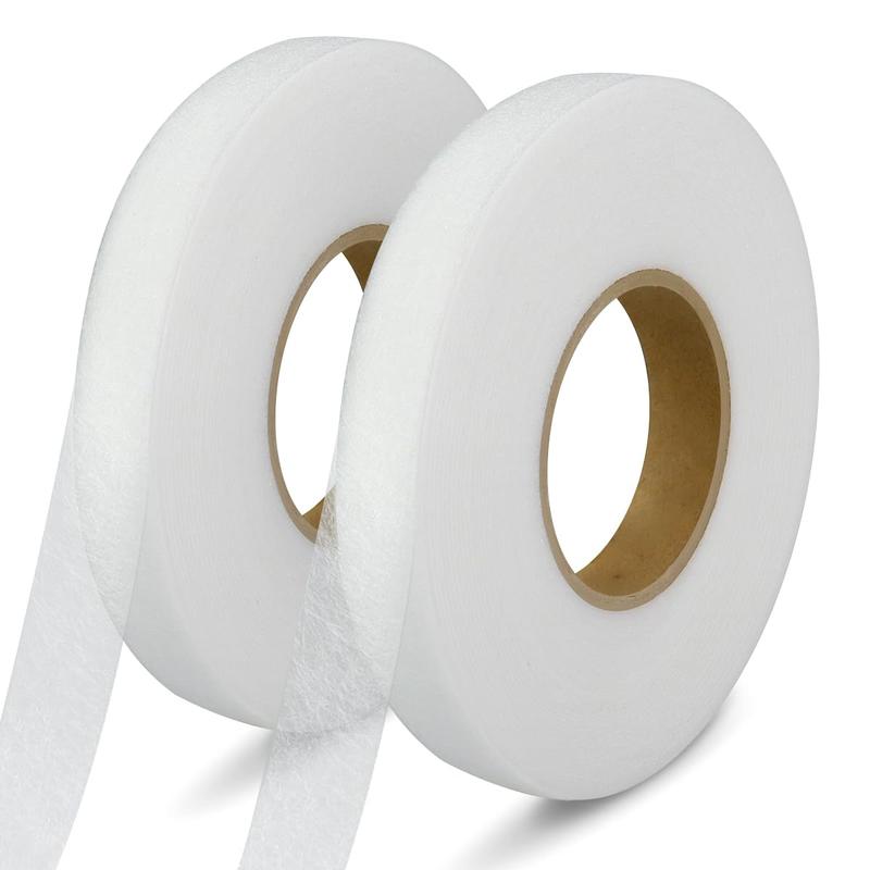 Stitch Witchery 140 Yards Iron on Hemming Tape - 2 Rolls, 0.59 inch No Sew No Iron Fusible Tape for Hemming, Curtains, Pants, Clothes