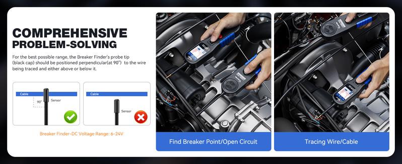 Product Introduction of VDIAGTOOL V200 Pro Automotive Power Circuit Probe Tester Breaker Finder Tool, 12/24V Electrical Open Short Circuit Finder, Wire Tracer, AC DC Voltage Trailer Relay Fuse Test car checker device Detector Portable 15