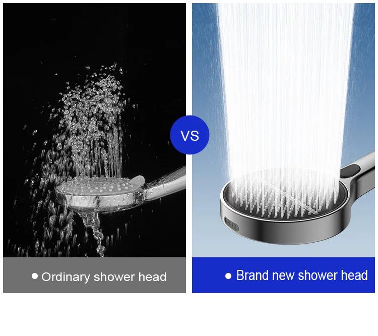 BOZIWA Shower Head Hose&Bracket,Shower Head Set With 1.5m Hose,Bathroom Shower Equipment