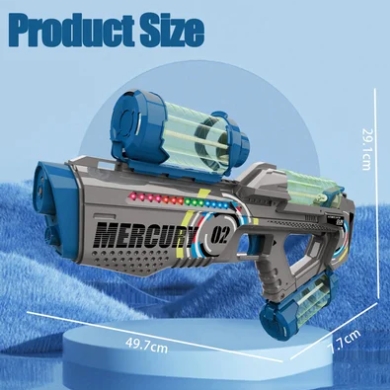 Water Mercury M2 Electric Water Gun Electric Automatic Continuous Shooting Colorful Light Large Capacity Water Gun