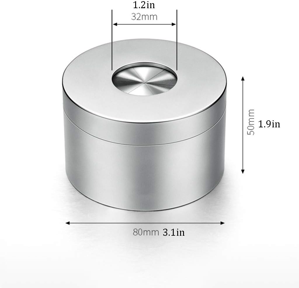 Silver Ash Tray, Portable Ash Tray, Windproof Ash Tray for Outdoor Or Indoor Use
