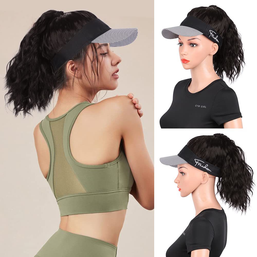 Women's Ponytail Wig Baseball Cap - Long Wavy