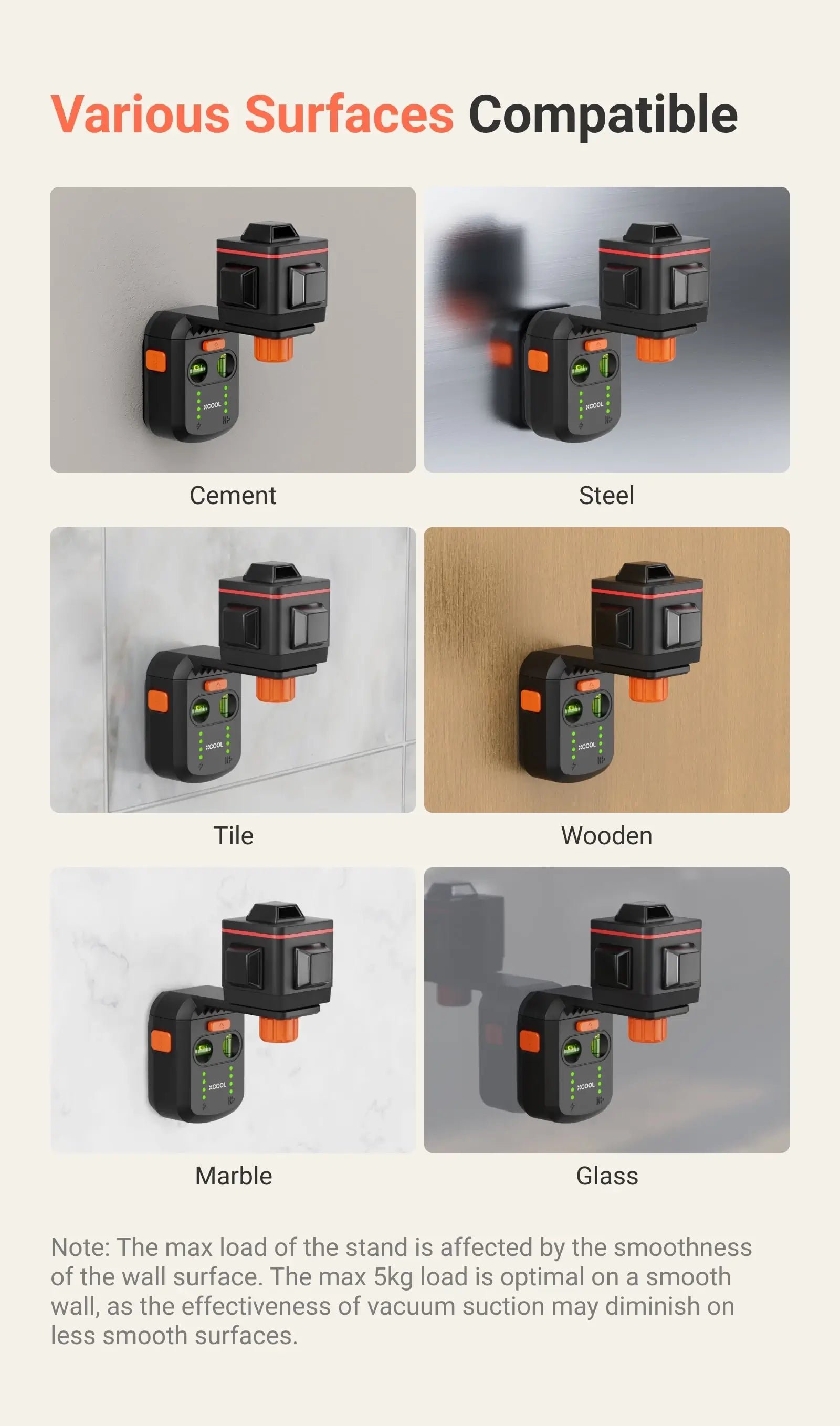xCool Wallaser 3-in-1 Wall-Mountable Laser Level
