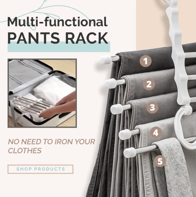 (Christmas Sale-Special Offer Now) Multi-functional Pants Rack (BUY 5 GET Extra 30% OFF)