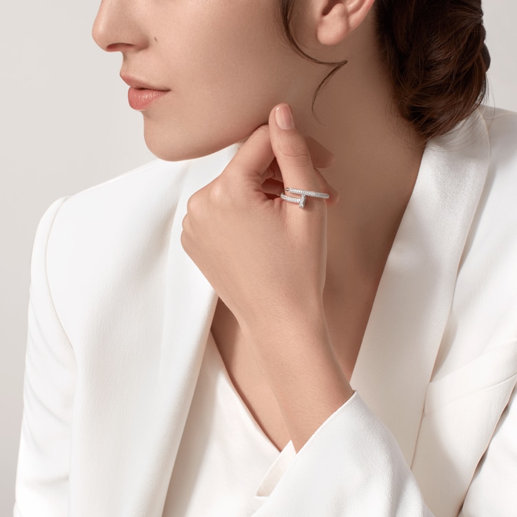 JUSTE UN CLOU RING,DIAMONDS【TWO COLORS】[Nail ring]