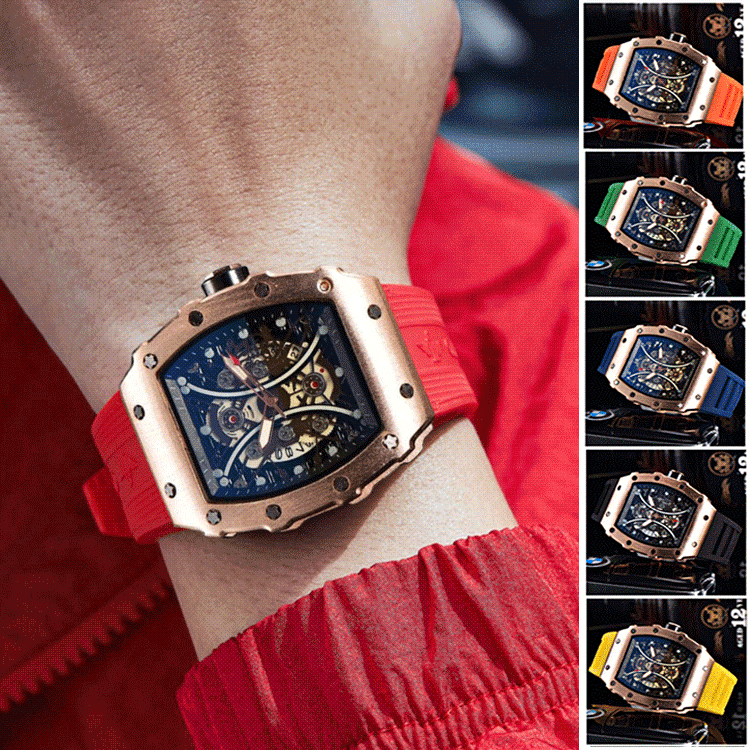 Men's Silicone Waterproof Luminous Richard Watch