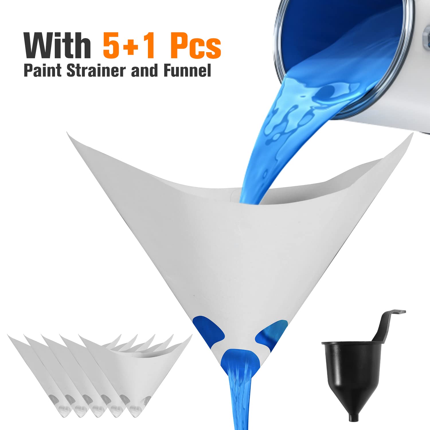 Paint Sprayer,Handife1200ml HVLP Electric Spray Gun with 5 Nozzles, 3 