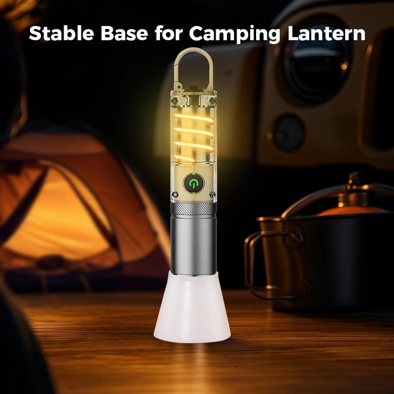 Rechargeable LED Flashlight with 360° Camping Lantern – Super Bright, Long Range Flashlight