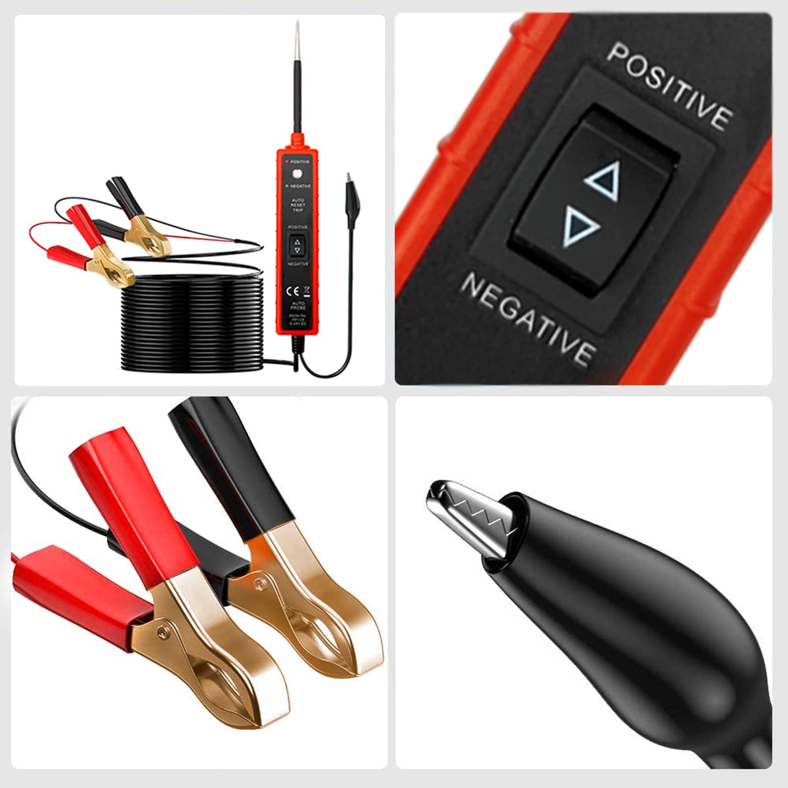 Car Circuit Probe Tester Diagnostic Tool Short Circuit Protection Red Dc 6 24v For Automotive Power