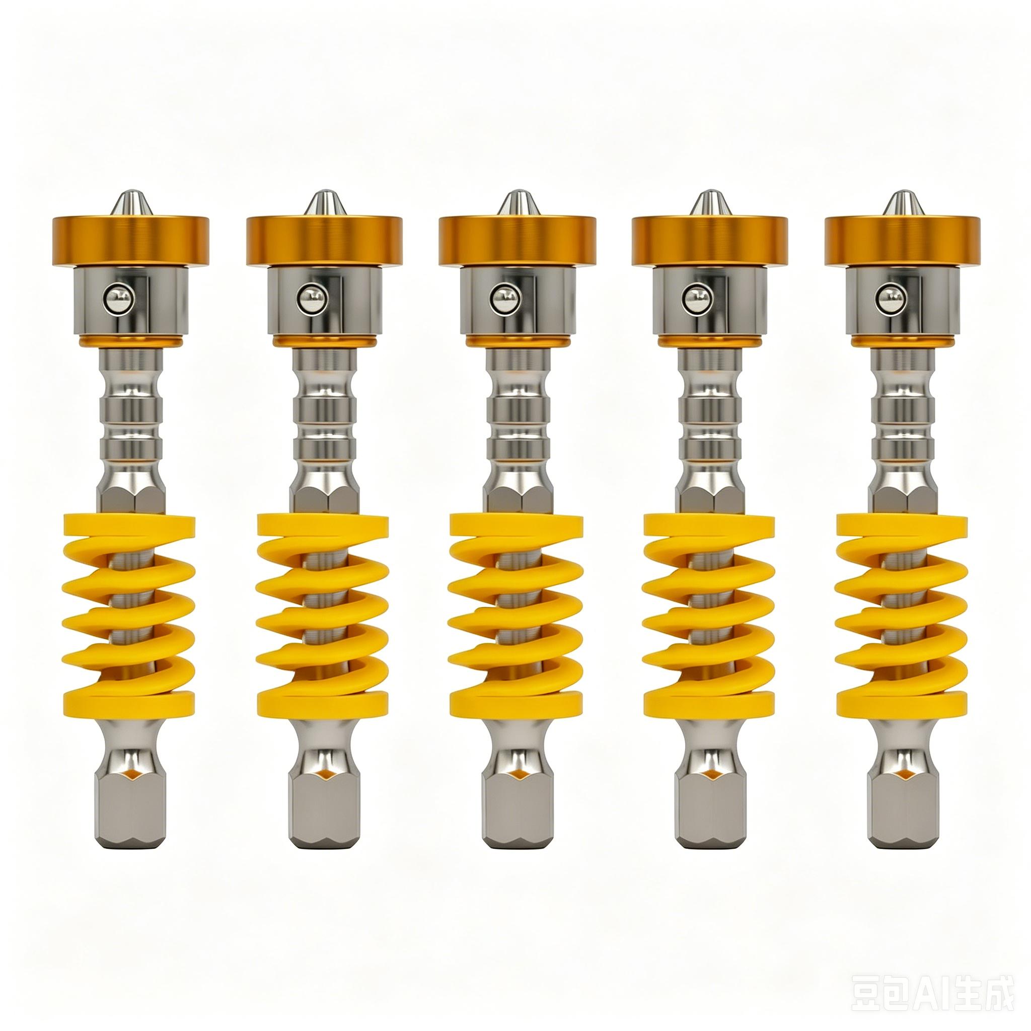 Pack Of 5 Magnetic Spring Loaded Screwdriver Bit Quickly Release Spring Mechanism For Electric Drills Power Tool fathersdaygift