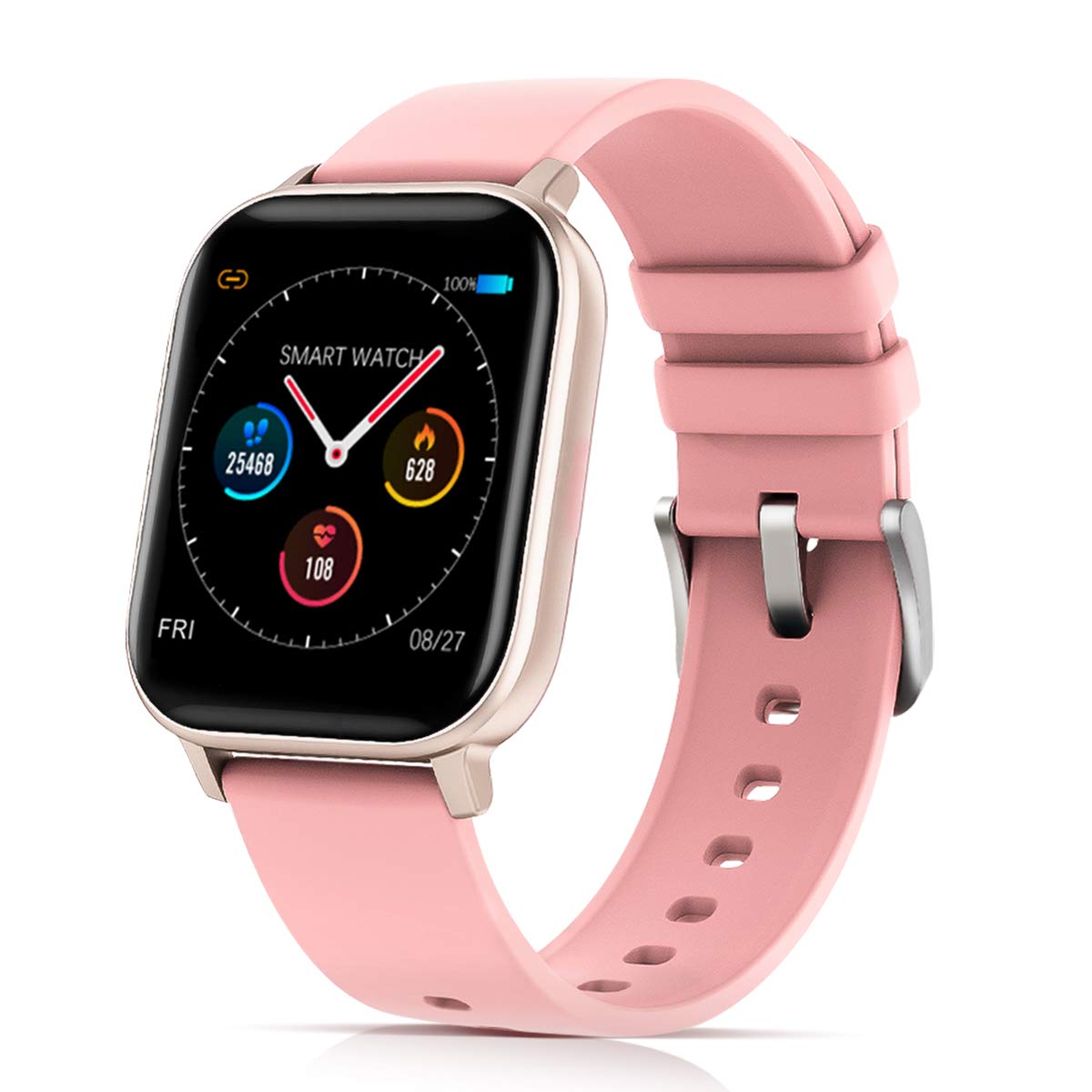 Bluetooth Smart Watches Fitness Tracker Watch -PINK