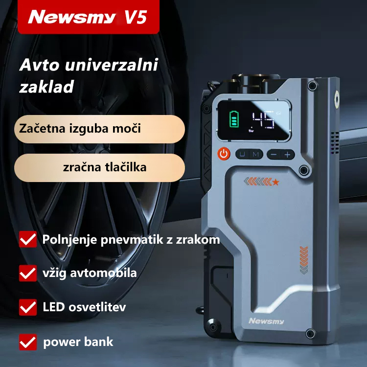  Večnamenska naprava z zračno črpalko za zagon avtomobila v sili Newsmy