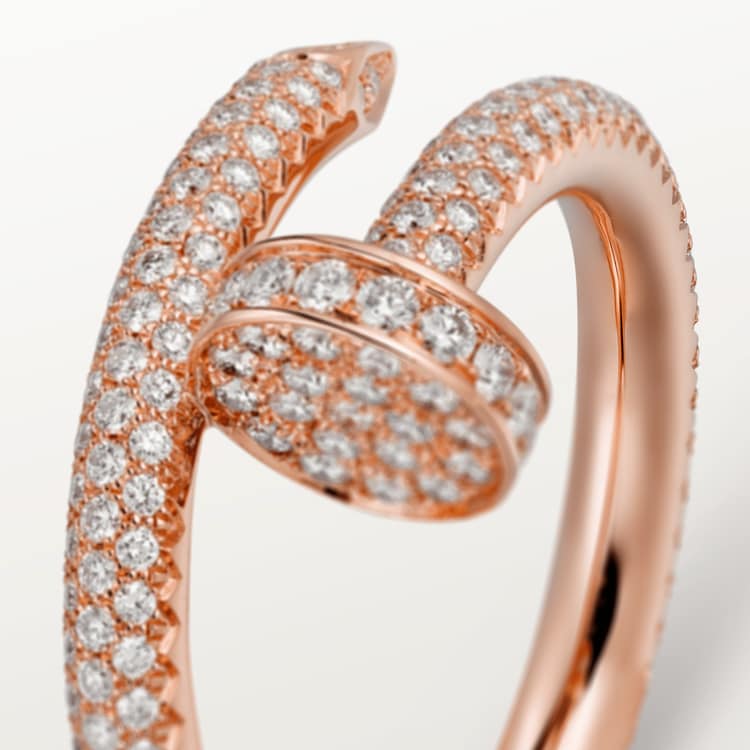 JUSTE UN CLOU RING,DIAMONDS【TWO COLORS】[Nail ring]