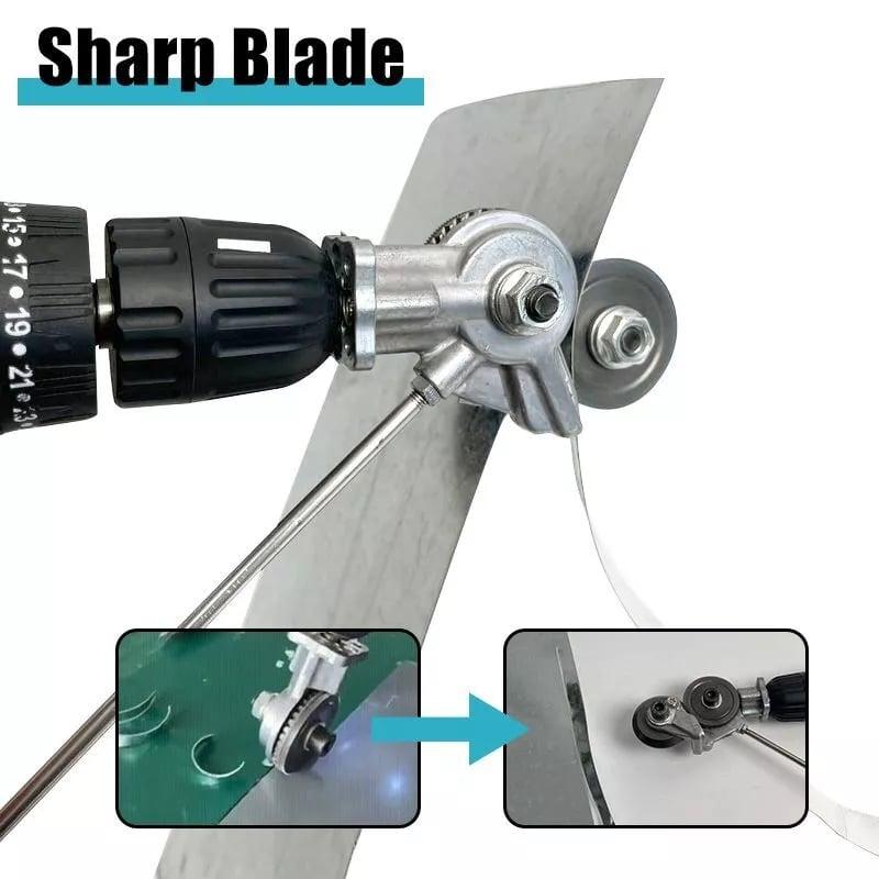 Electric Metal Cutter Drill Attachment Electric Drill Shearing Machine Electric Drill Plate Cutter Electric Drill Sheet Cutting Machine Portable Shearing Machine Drill Bit Metal Drill Attachment for Cutting Thin Iron Thin White Sheet Steel Aluminum