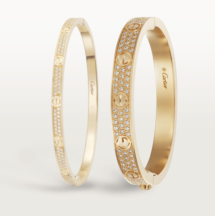 LOVE BRACELET, DIAMOND-PAVED