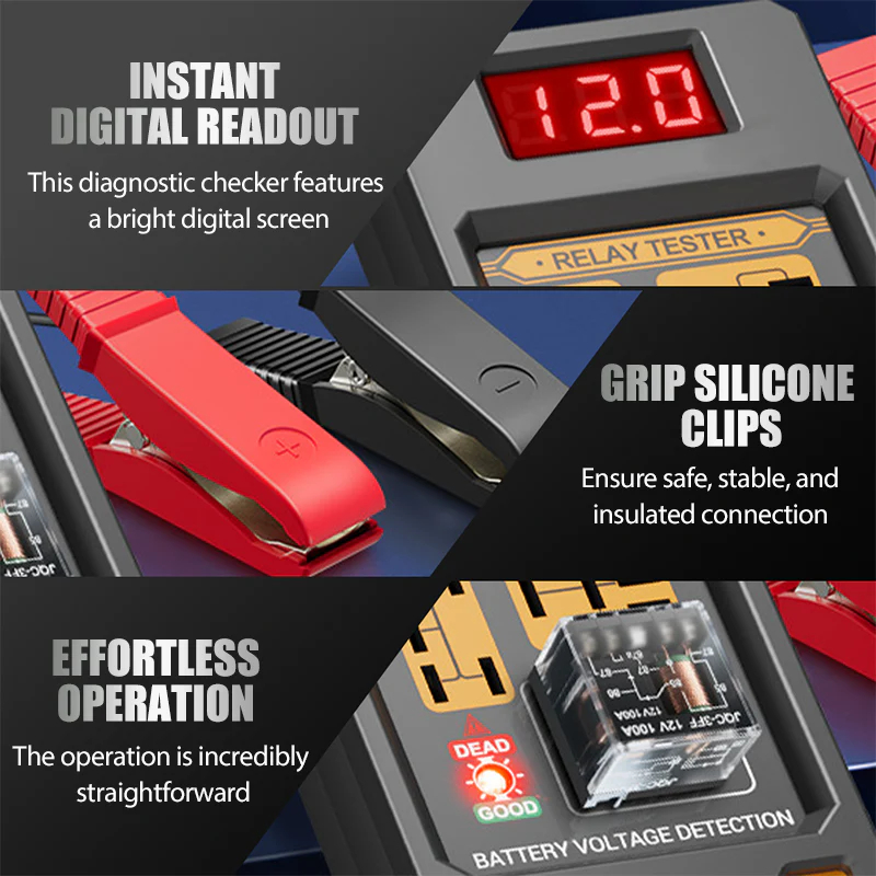 🔥【#1 Best Seller】🔥 Inaccurate diagnostics/dangerous connections/limited compatibility? 4/5 pin relay tester, only 60 units available⚡️