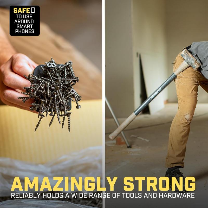 Magnetic Tool Holder-Clip-On Belt Magnet forScrews,Nails,Hammers,Sockets,Pliers,Screwdrivers,Trowels,Drill Bits,Wrenches &More Heavy Duty