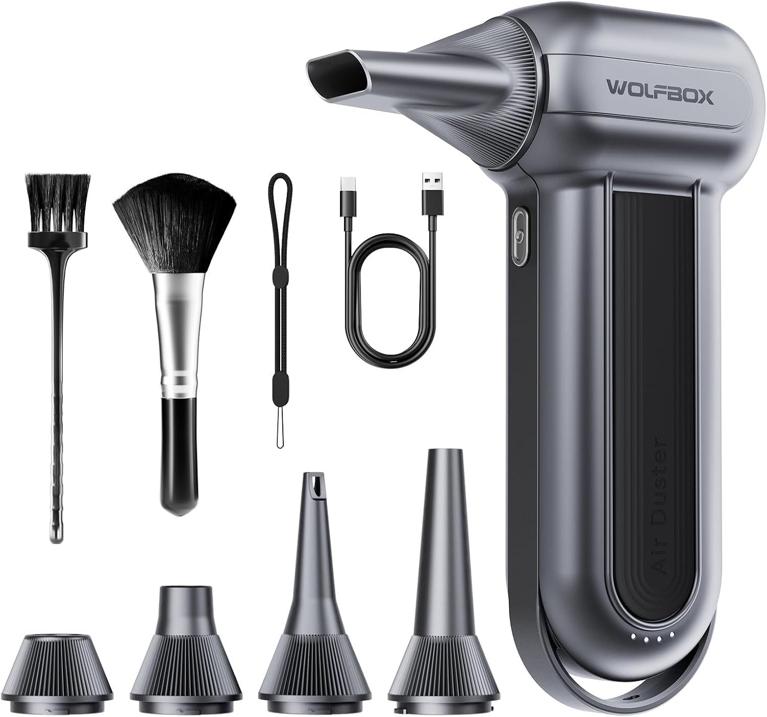 Electric Air Duster-150000RPM Super Power Cordless Air Duster, Rechargeable Brushless Motor Durable Blower, Adjustable Dust Blower for Computer, Keyboard, Outdoor, House and Car