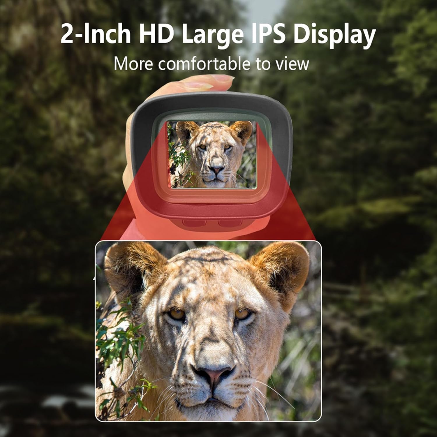 Atom Digital DNM50 Compact Lightweight Handheld Day and Night Vision Monocular with Photo and Video Recorder