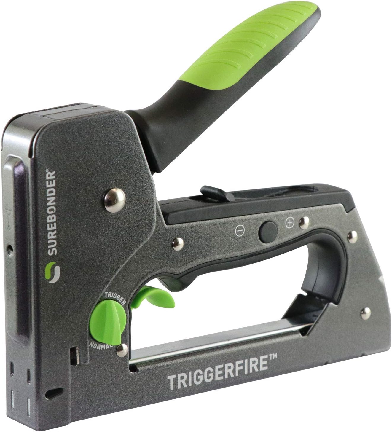 Heavy Duty Narrow Crown Staple Gun with Trigger Mode Useful Tool for Upholstery, DIY, Wood