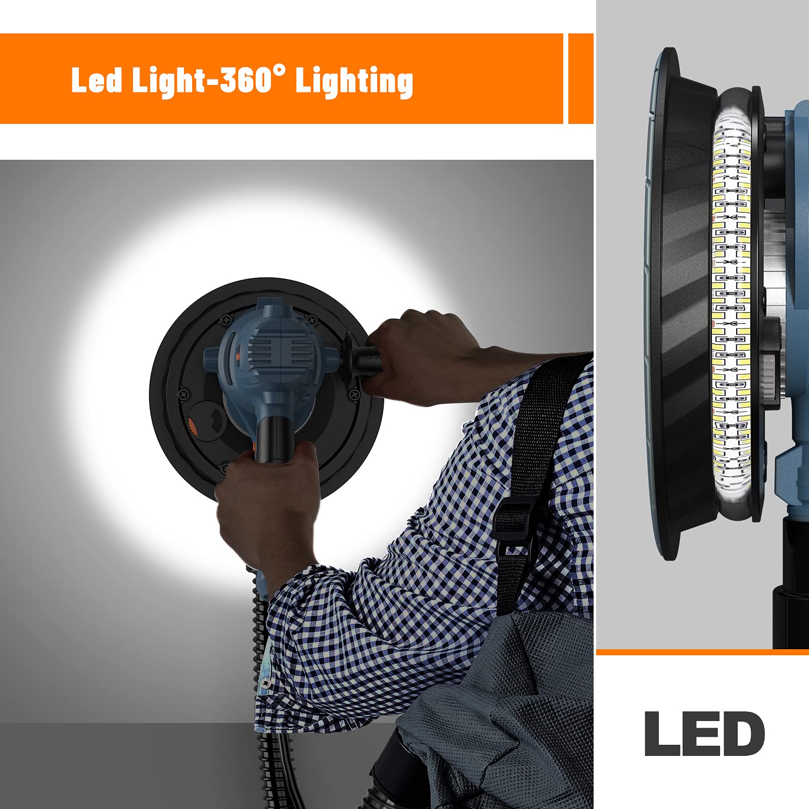 Handife Handheld Drywall Sander 7A 800W Electric Sander for Drywall 5 