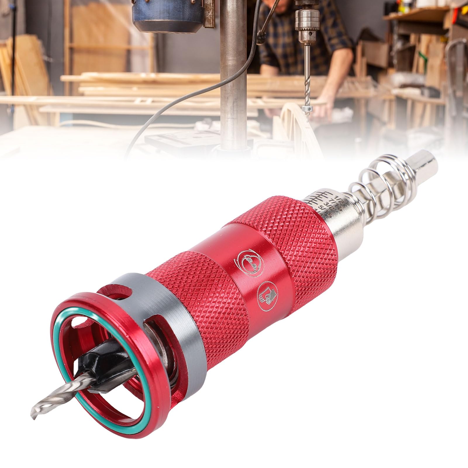 Countersink Drill Bit Set, Adjustable Depth Hex Shank HSS M2 Tapered Bits