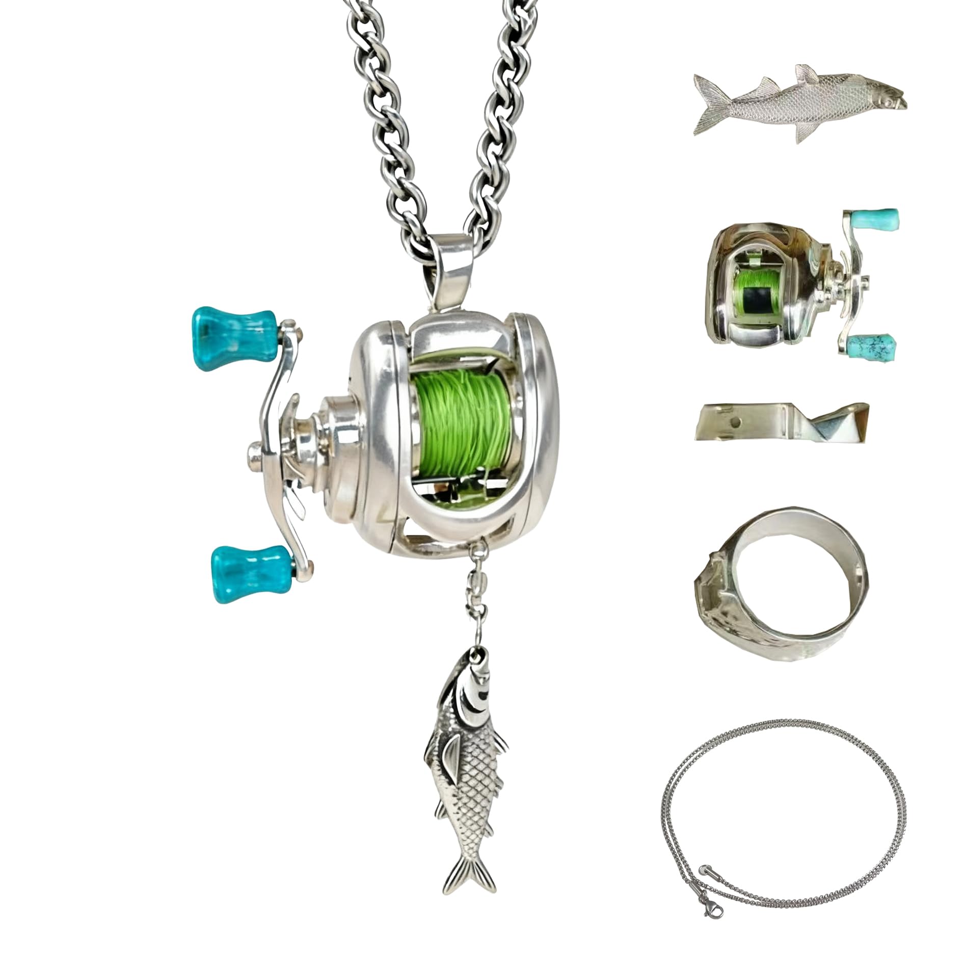 Mini Baitcasting Fishing Reel, Fishing Reel Pendant