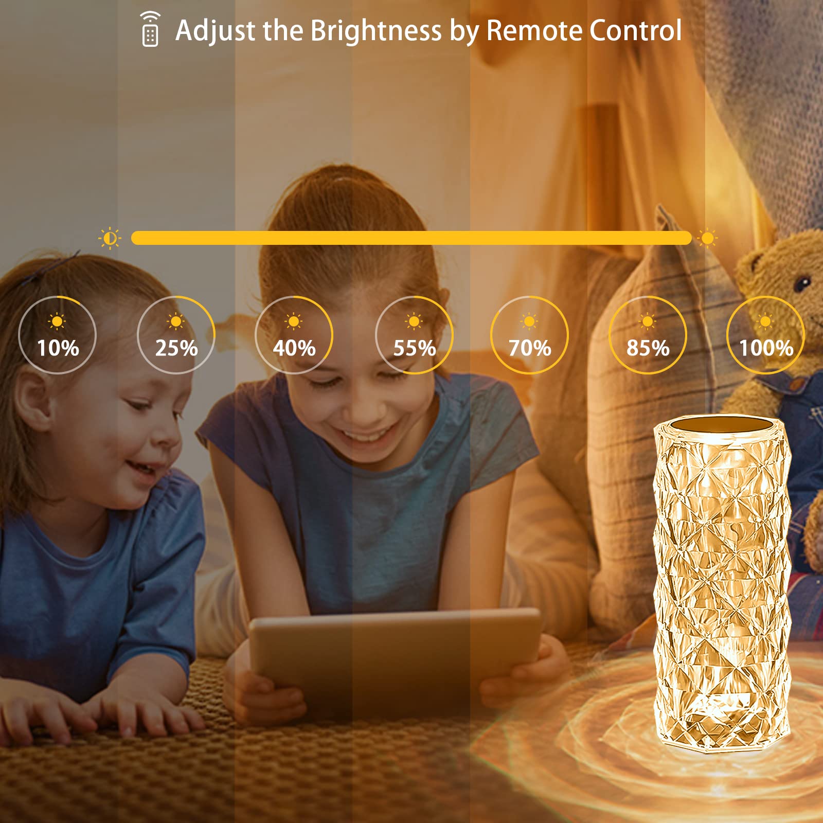 🎁New Year Sale- 49% OFF🎁Touching Control Rose Crystal Lamp - Buy 2 F