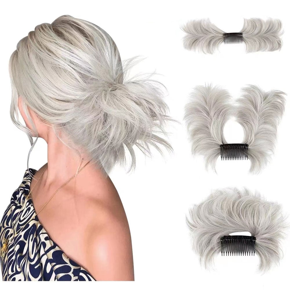 Messy Bun Hair Piece Side Comb Clip in Hair Bun Hairpiece