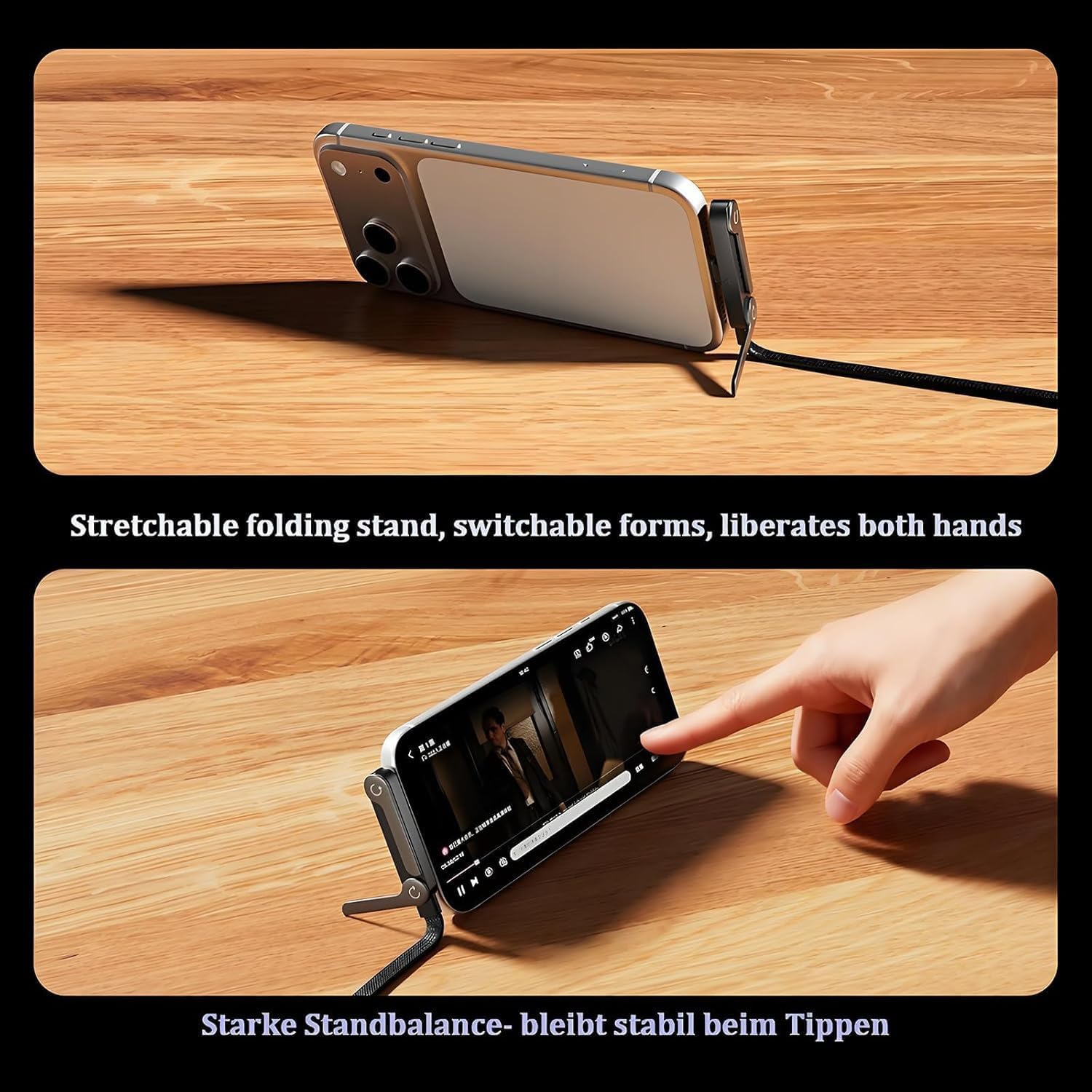 Sideways Phone Charger, 2-in-1 Invisible Holder Charger Cable
