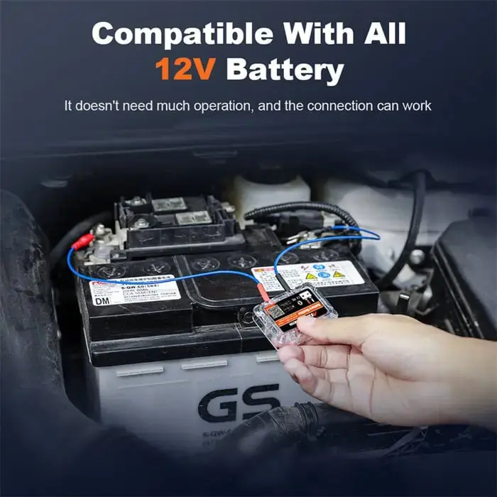 ANCEL BM200 12V Car Battery Tester, Bluetooth 4.2 Auto Battery Load Analyzer for Lithium & Lead-Acid Batteries with Cranking Charging Test Alarm Record Voltage History