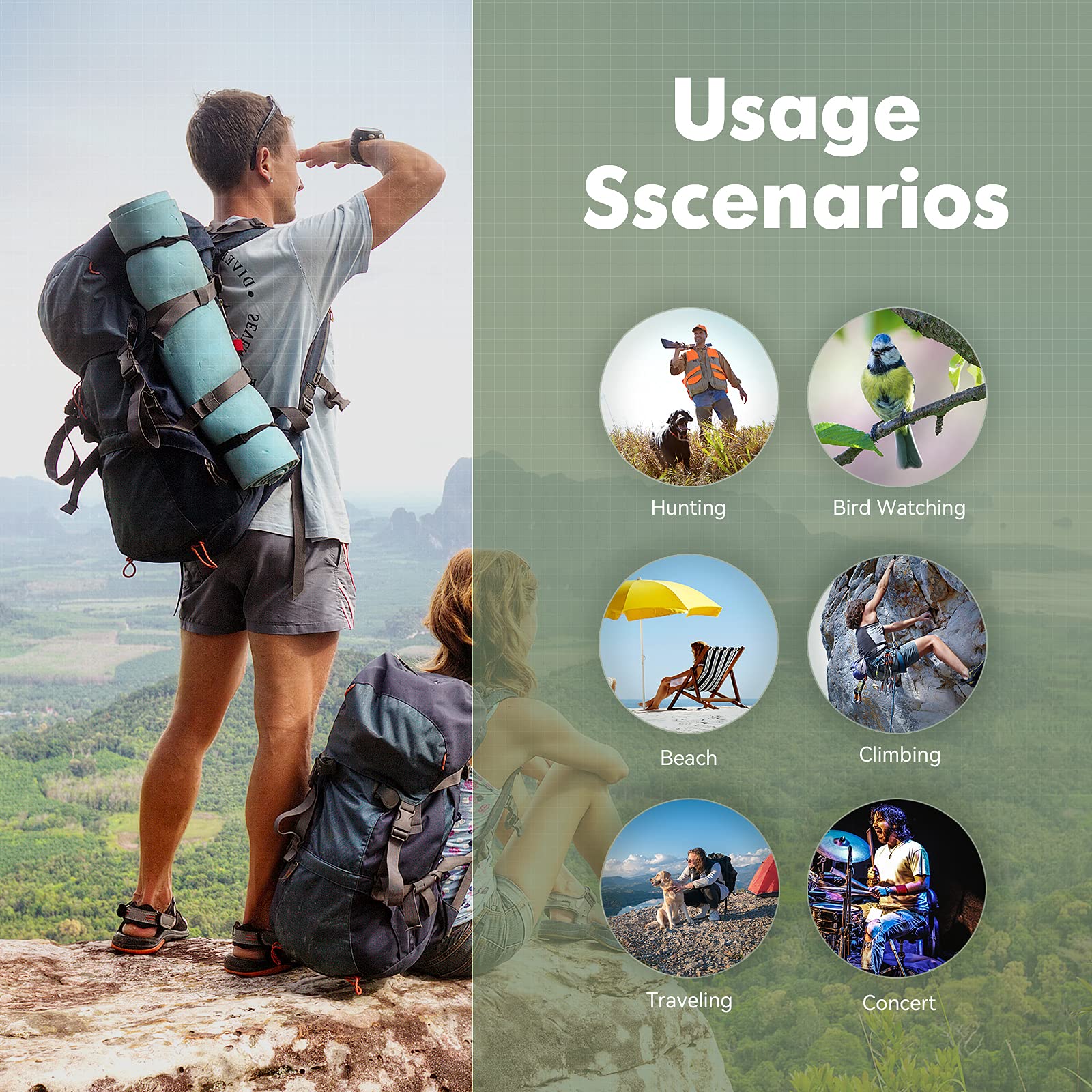 Monocular Telescope, 12x50 HD High Power Monocular for Adults with nig