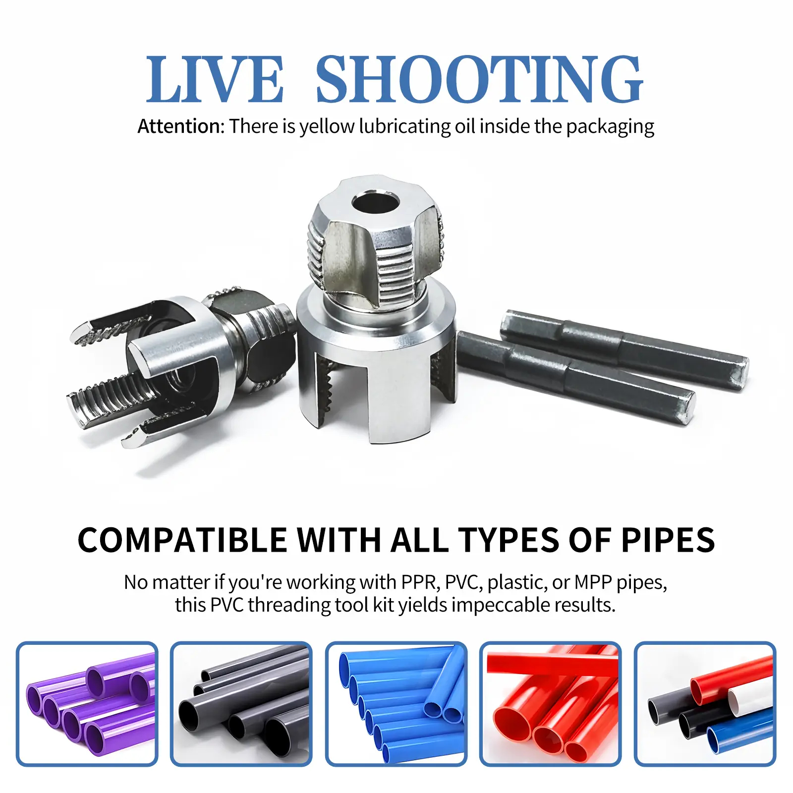 Pipe Tapping and Threading Tool | Dual-Specification Compatible, Wear-Resistant and Durable, Maximizing Efficiency in Pipe Installation and Repair!