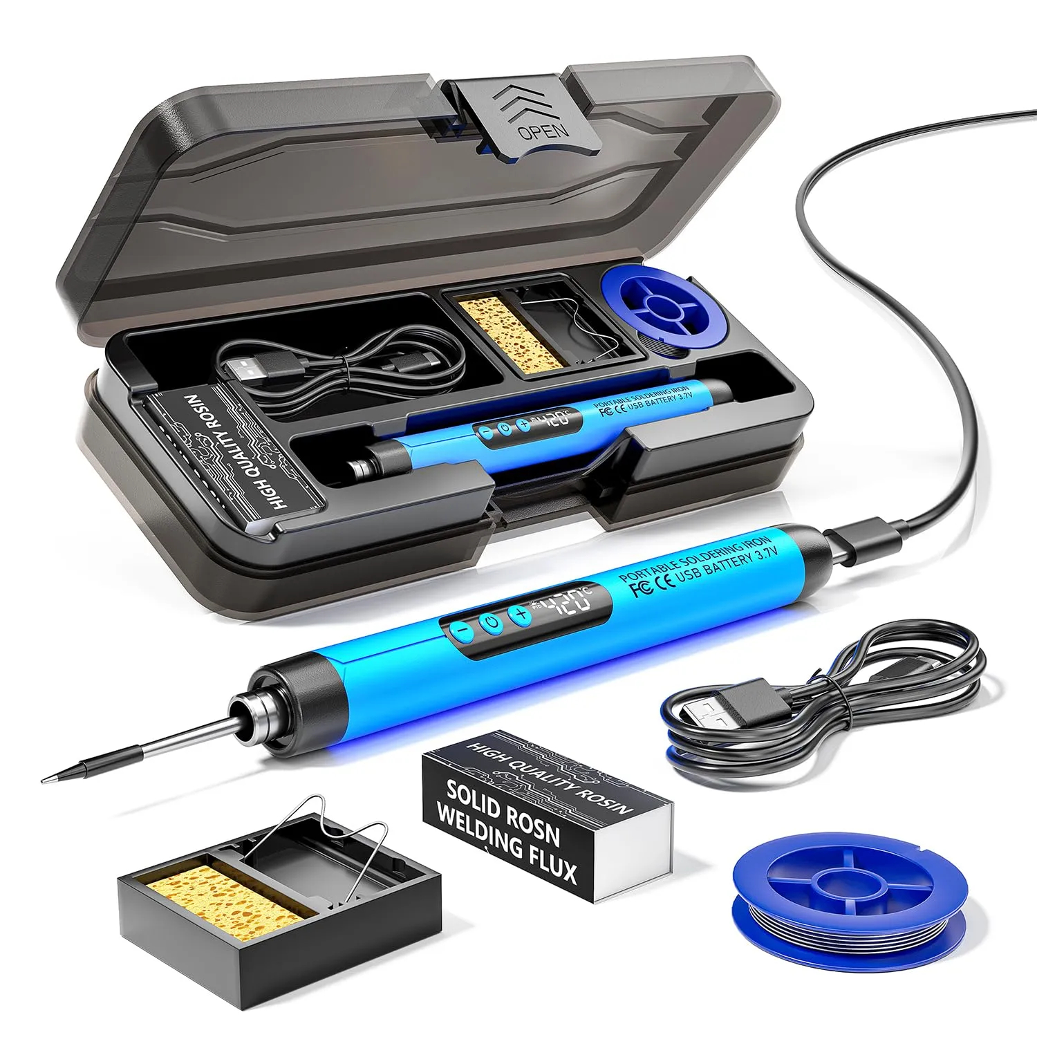 Mroace USB Rechargeable Digital Soldering Iron Kit